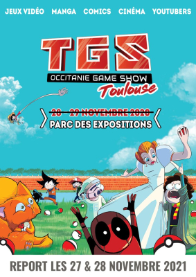 Affiche du TGS 2020 avec la date barrée pour cause de report.